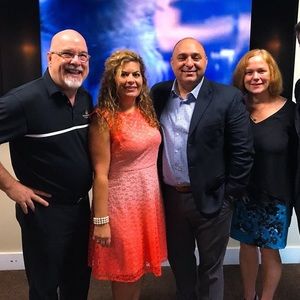 Peach ombré lace dress